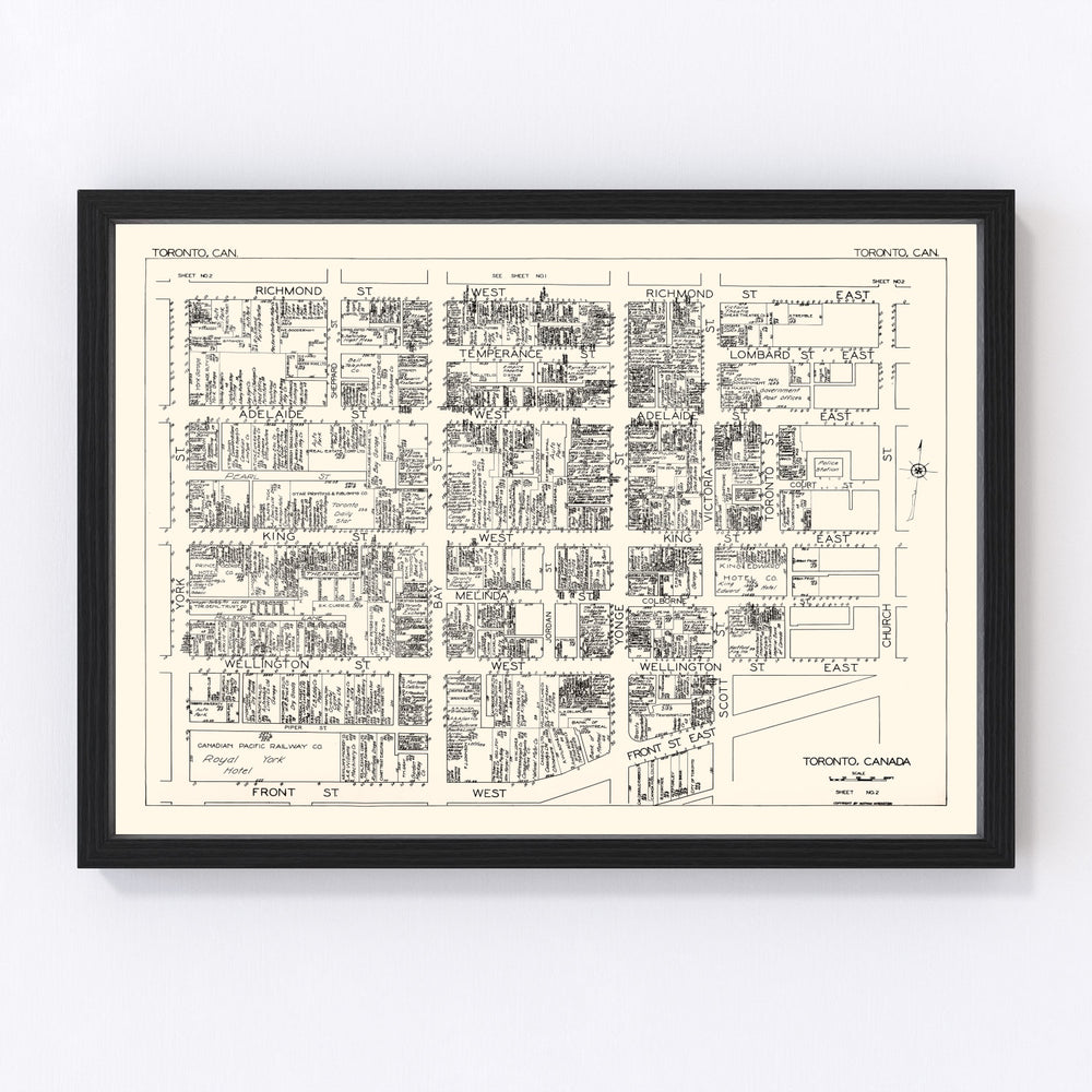Toronto Vintage Map 1929