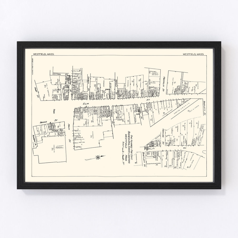 Westfield Vintage Map 1929