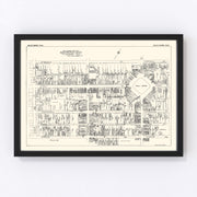 Wilkes-Barre Vintage Map 1929