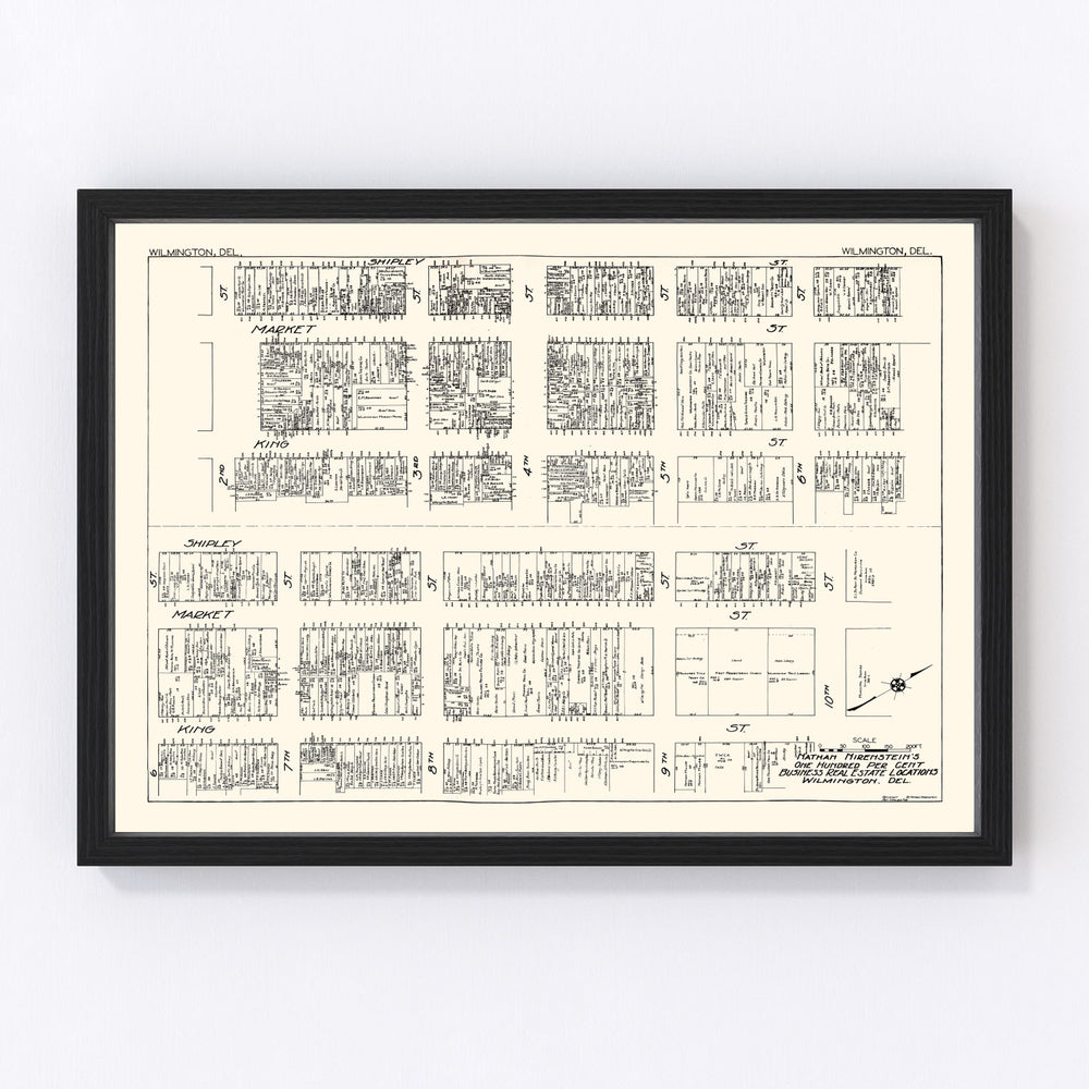 Wilmington Vintage Map 1929