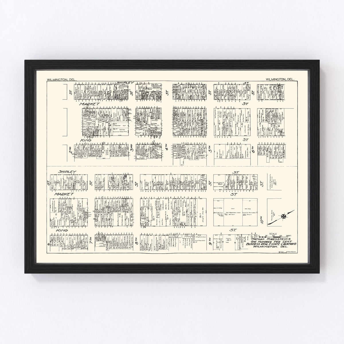 Wilmington Vintage Map 1929