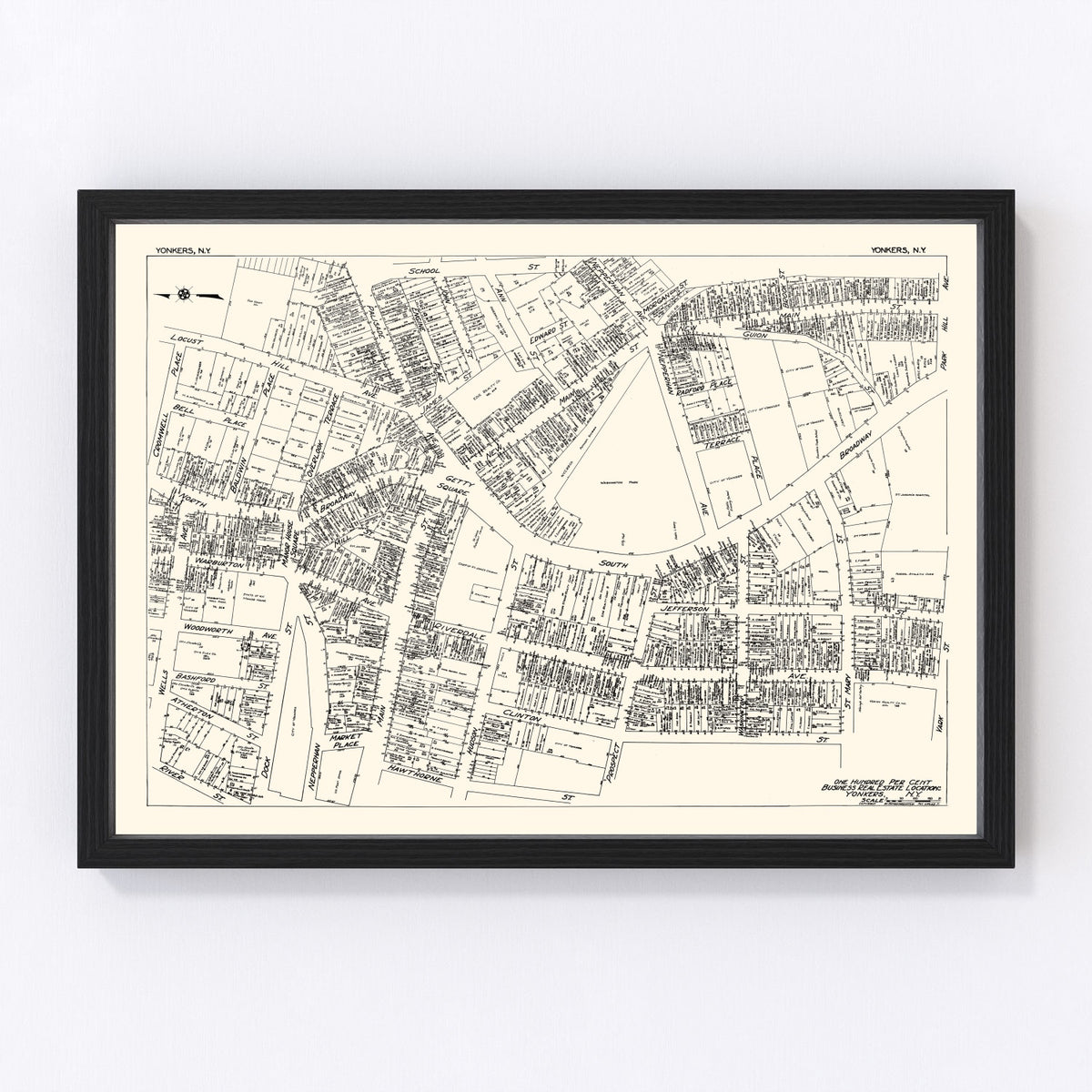 Yonkers Vintage Map 1929