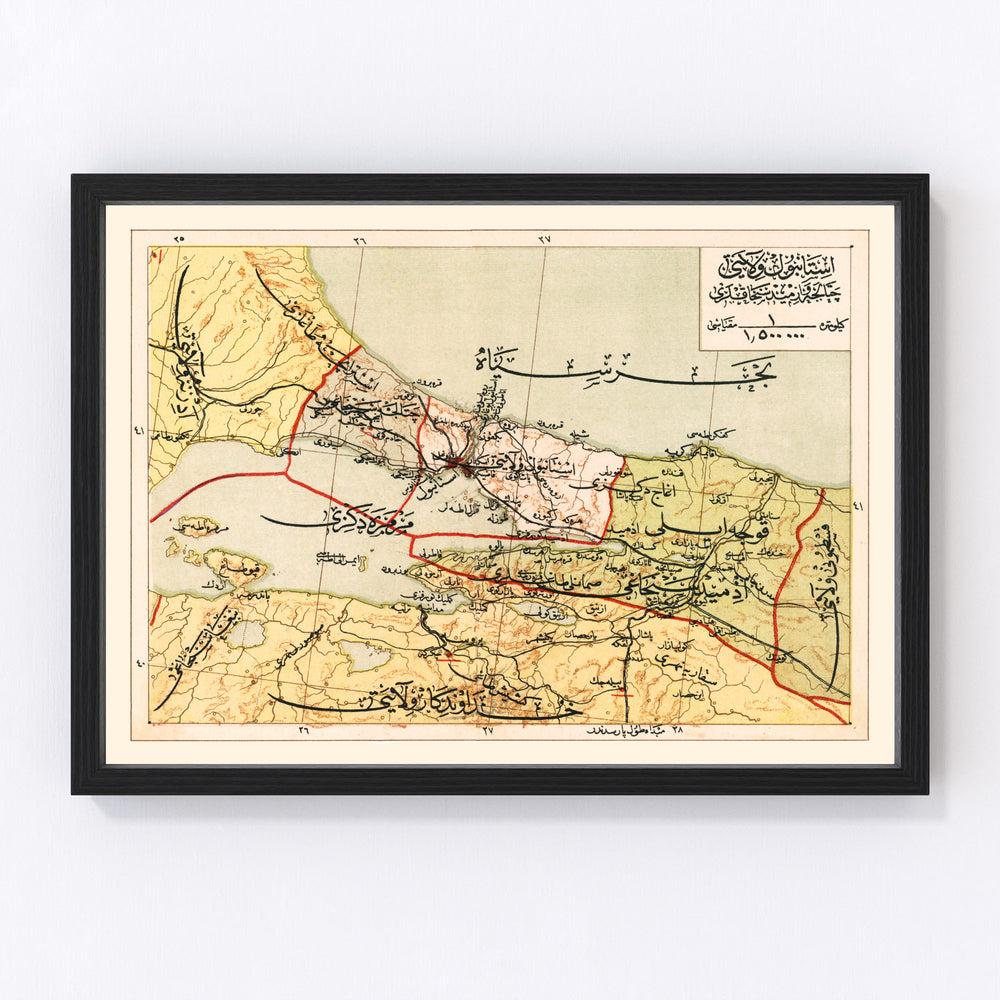 Istanbul Vintage Map 1909