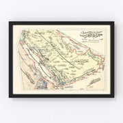 Arabian Peninsula Vintage Map 1909