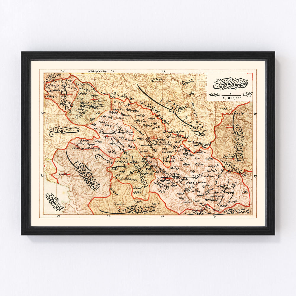 Ghoso Region Vintage Map 1909
