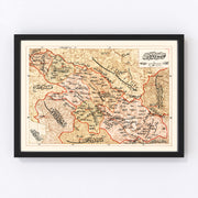 Ghoso Region Vintage Map 1909