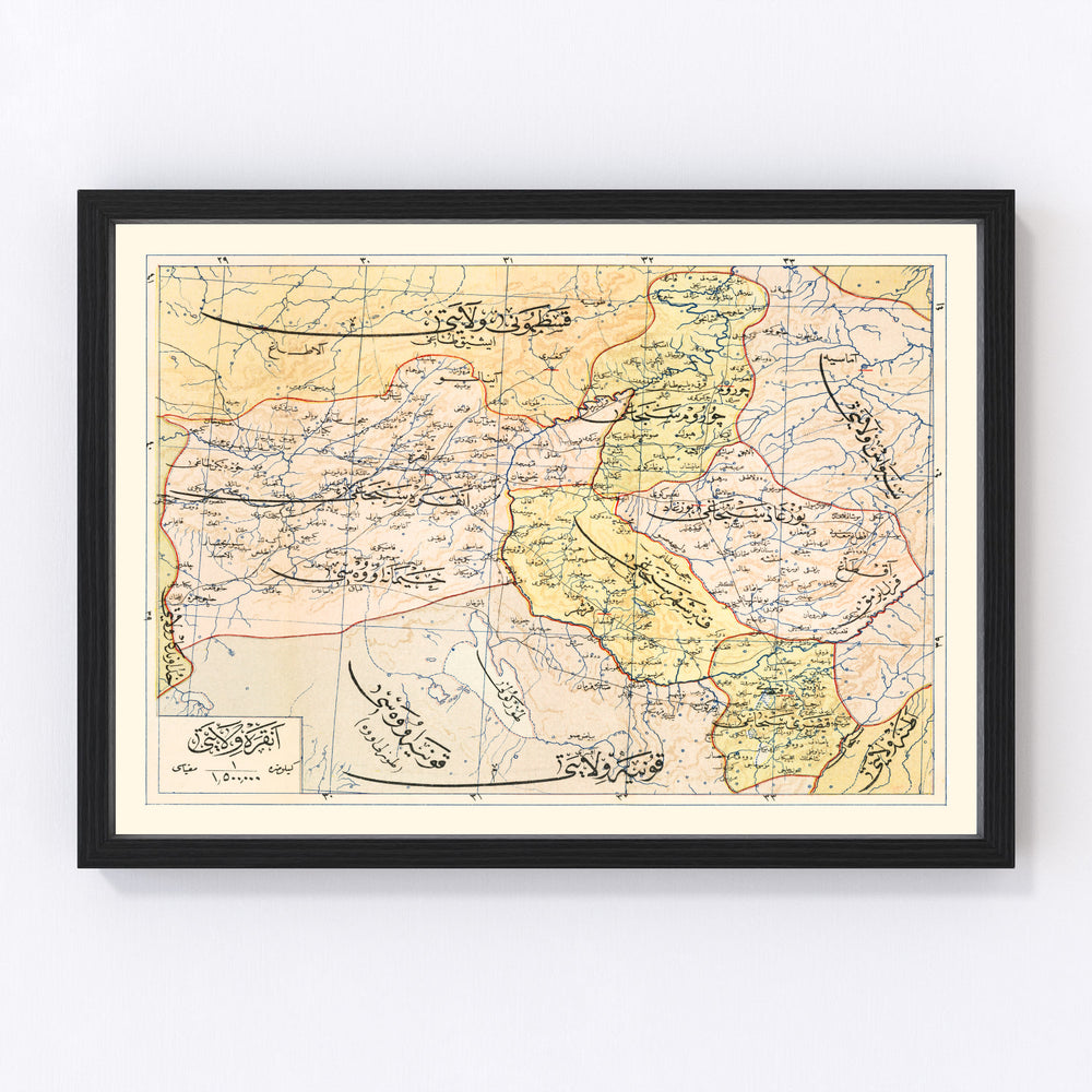 Ankara Vintage Map 1909