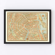 Amsterdam Vintage Map 1956