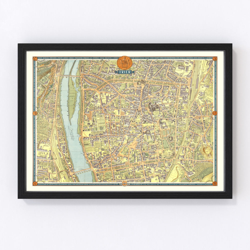 Trier Vintage Map 1953