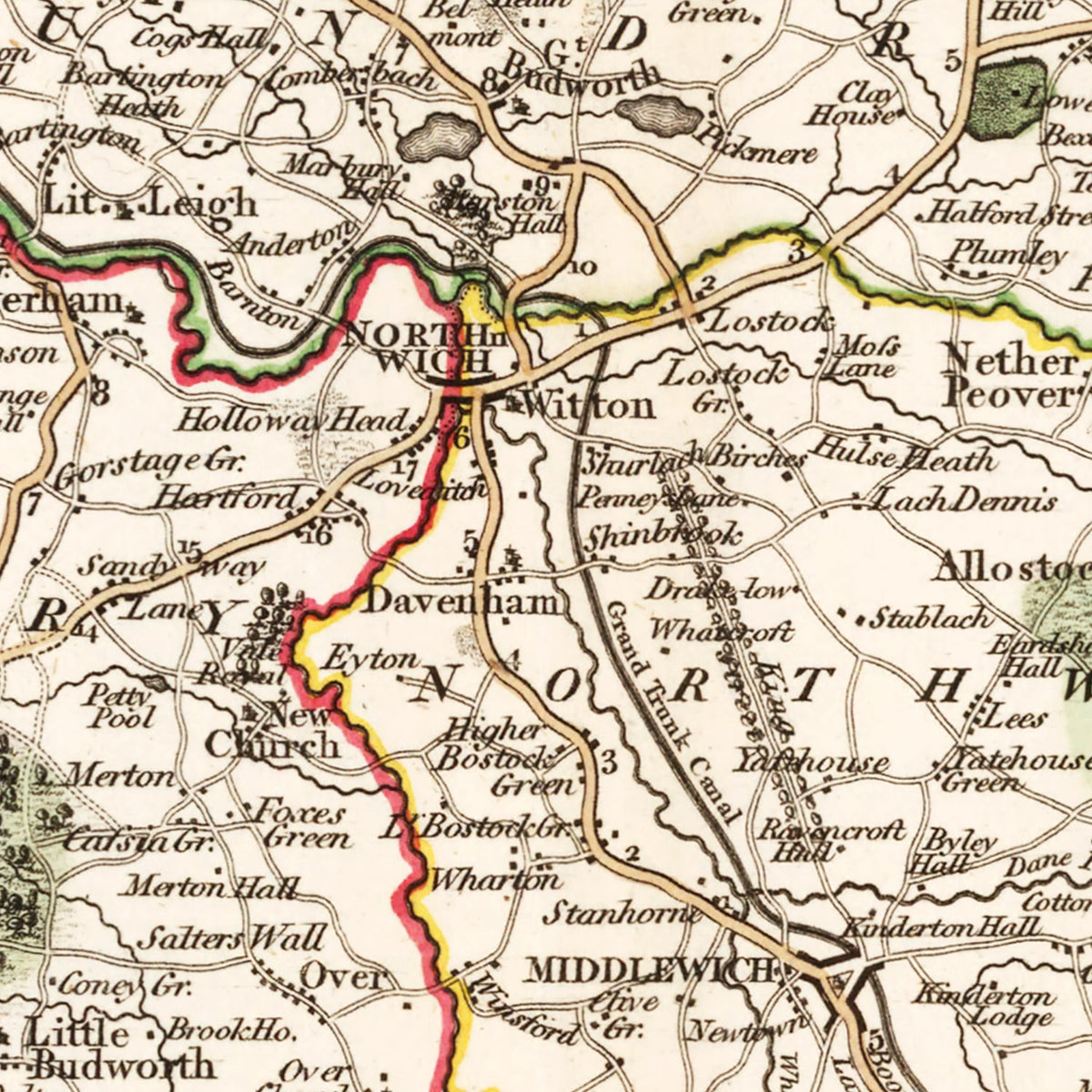 Restored historic details from the 1808 region map of County