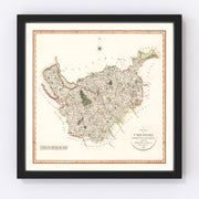 Cheshire County England Vintage Map 1808
