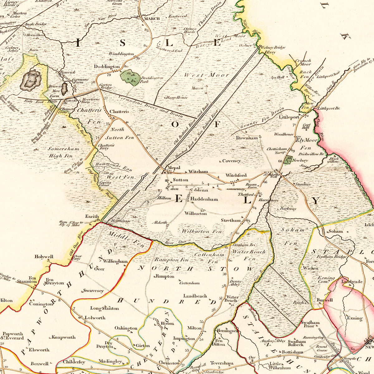 Restored historic details from the 1808 region map of County