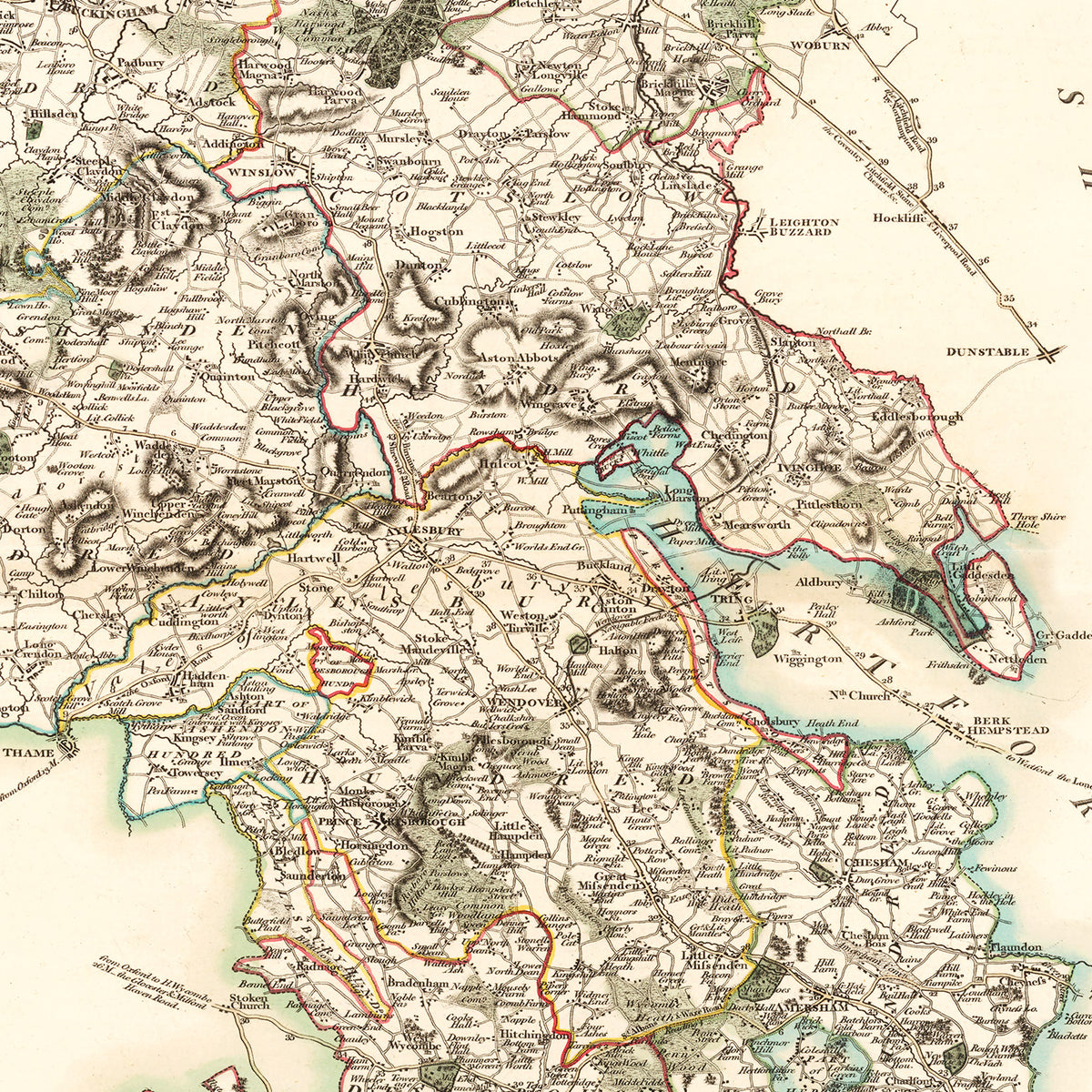 Restored historic details from the 1801 region map of County