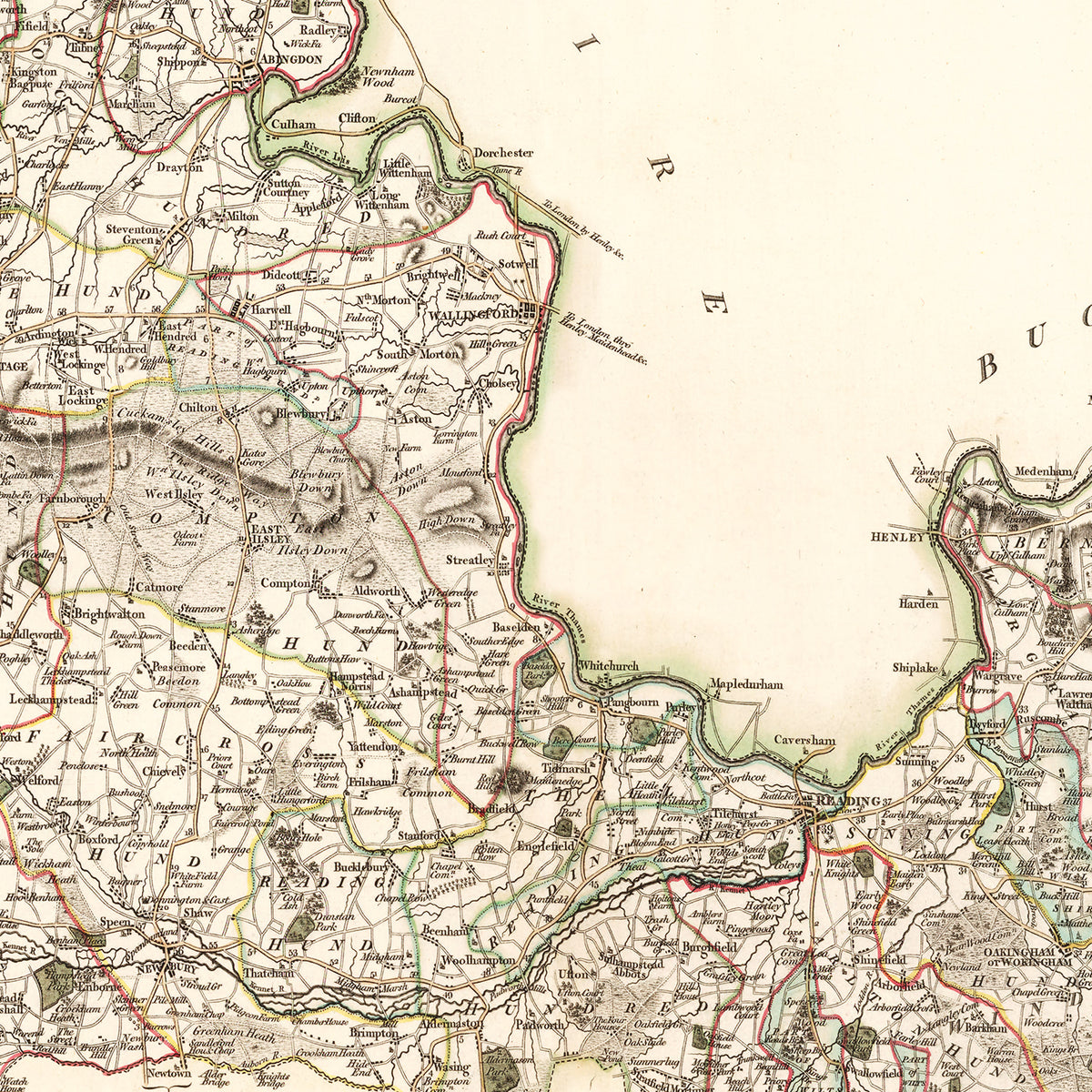 Restored historic details from the 1801 region map of County