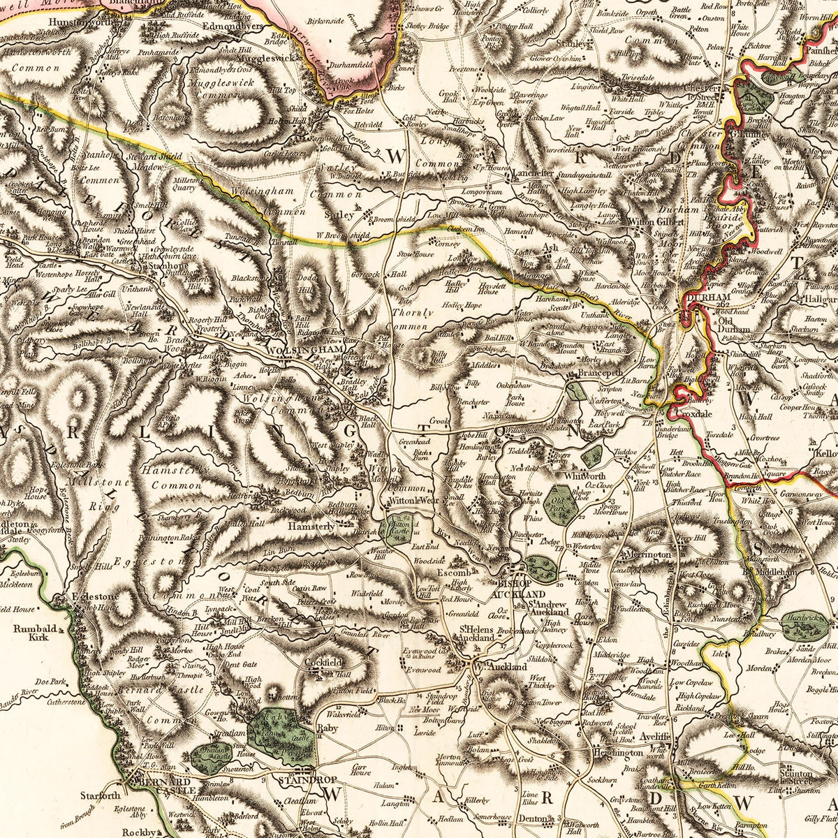 Restored historic details from the 1801 region map of County