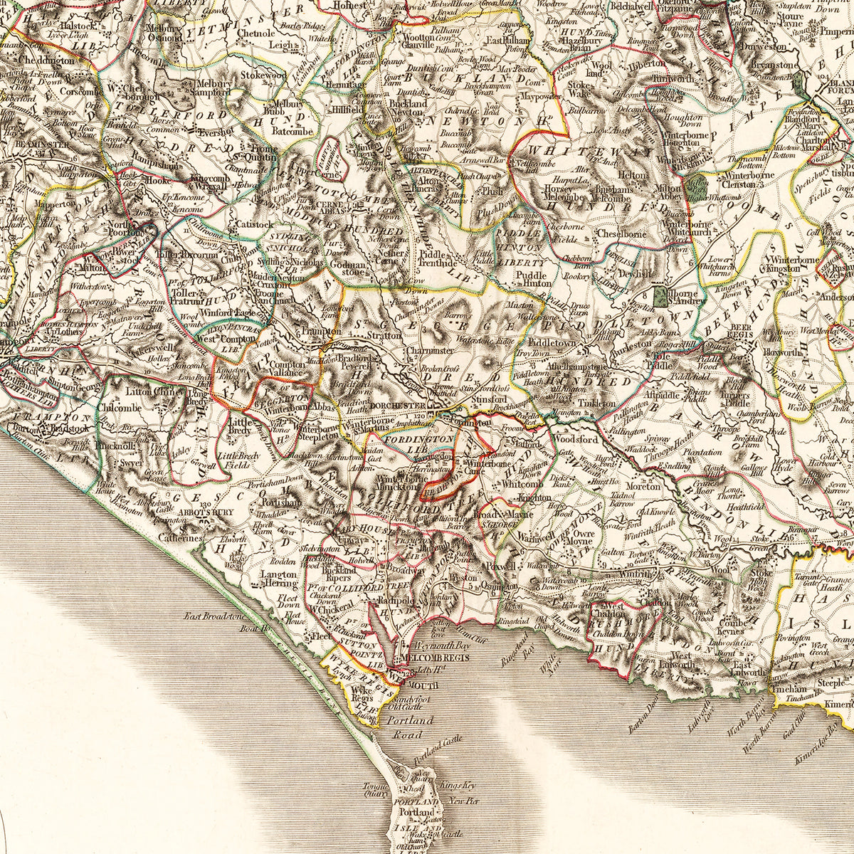 Restored historic details from the 1806 region map of County