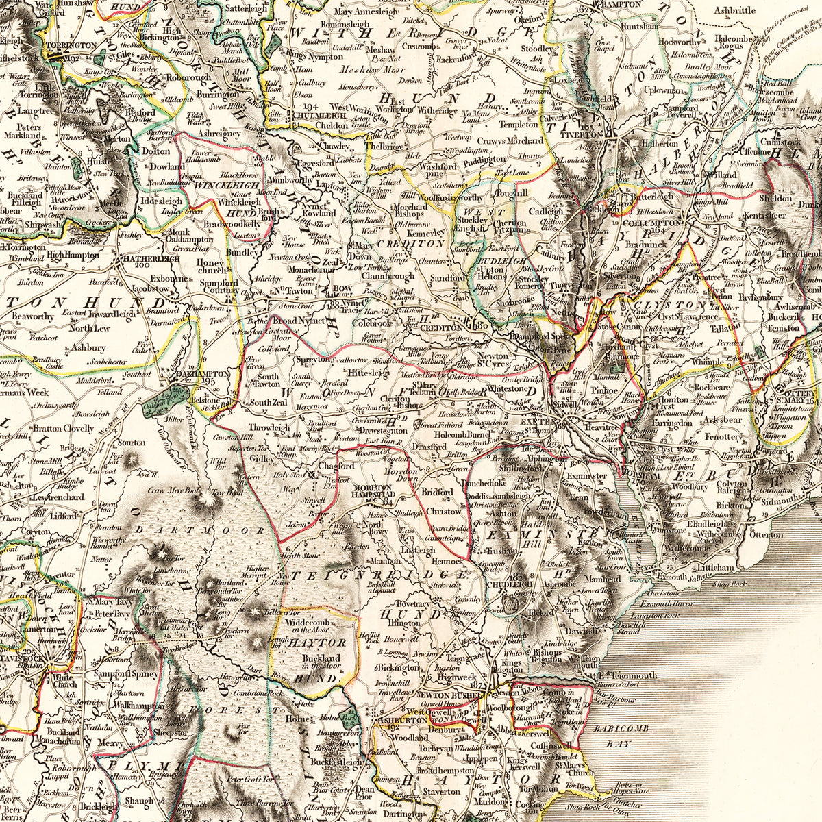 Restored historic details from the 1807 region map of County