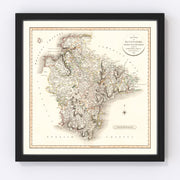 Devonshire County England Vintage Map 1807
