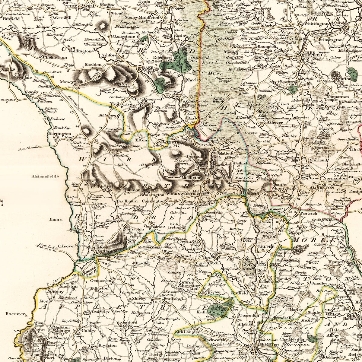 Restored historic details from the 1801 region map of County