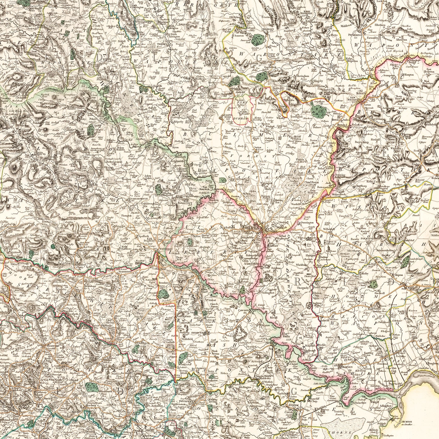 Restored historic details from the 1808 region map of County