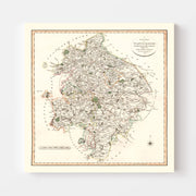 map of Warwickshire 