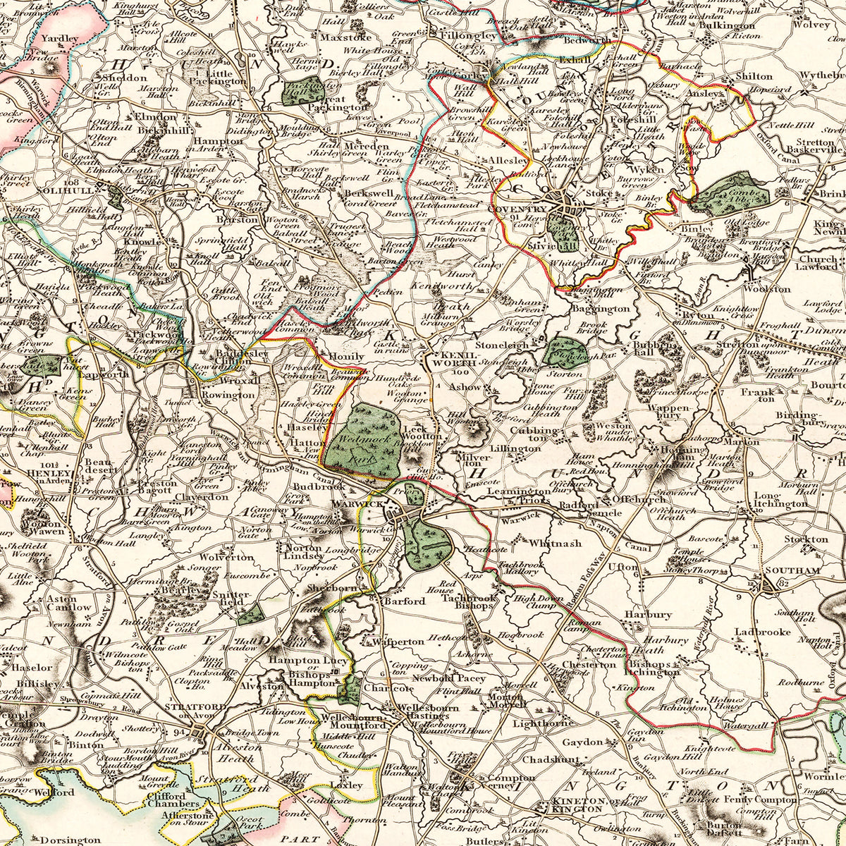 Restored historic details from the 1806 region map of County