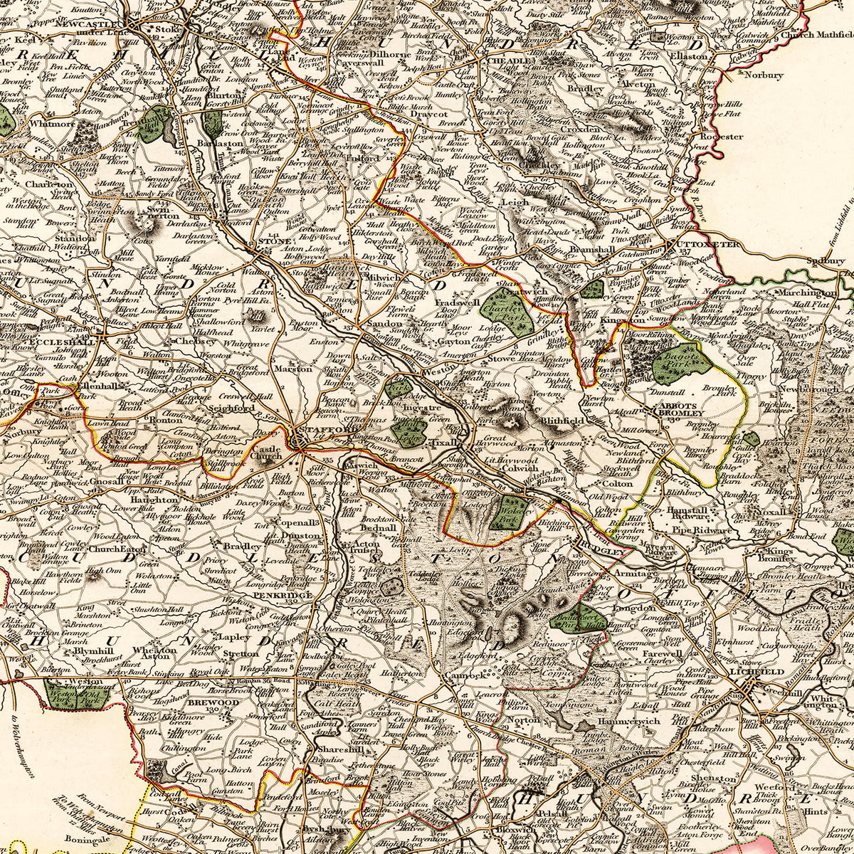 Restored historic details from the 1807 region map of County
