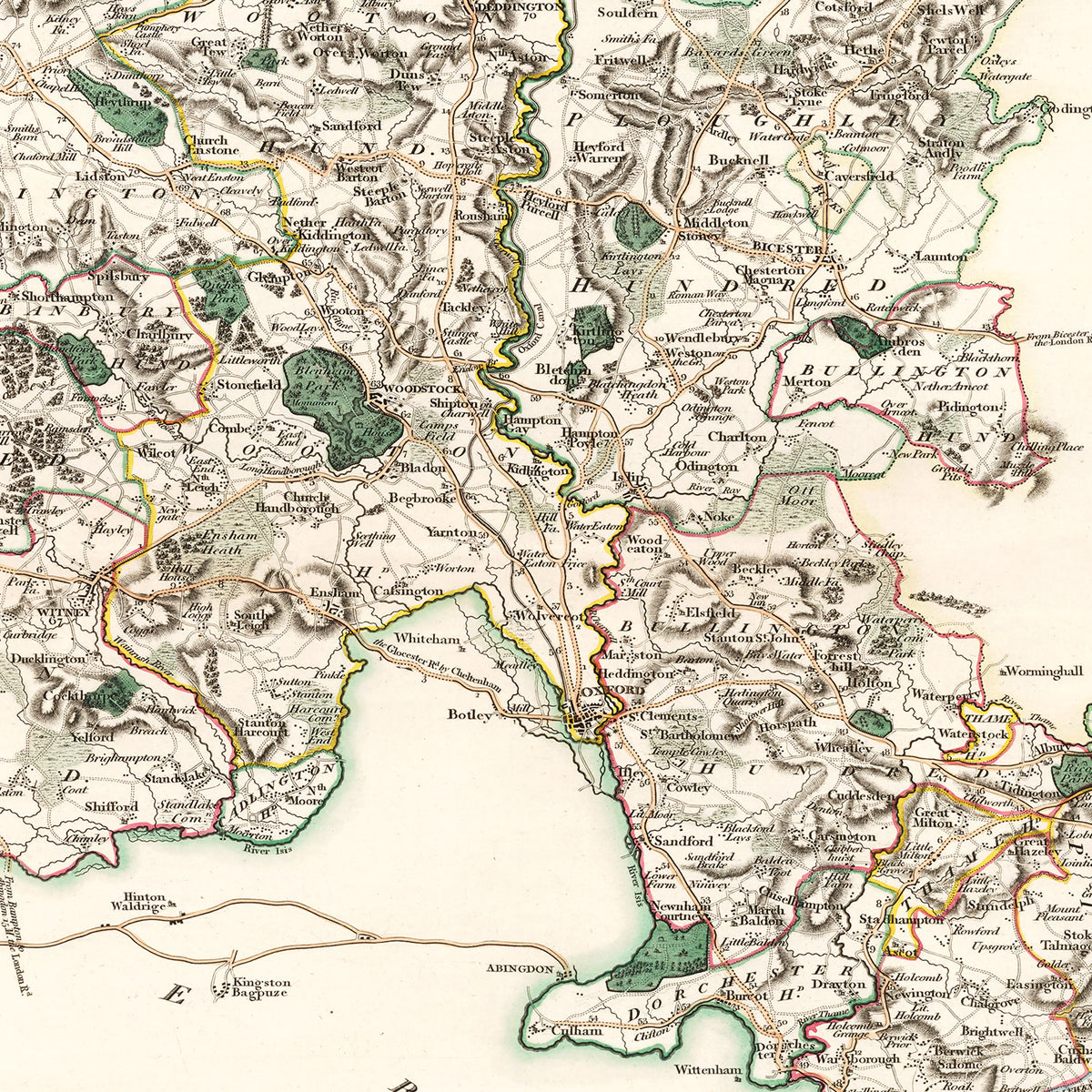 Restored historic details from the 1805 region map of County