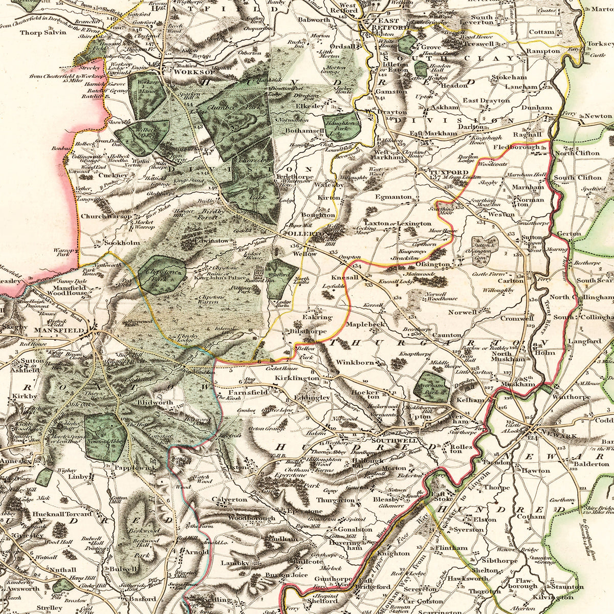 Restored historic details from the 1801 region map of County