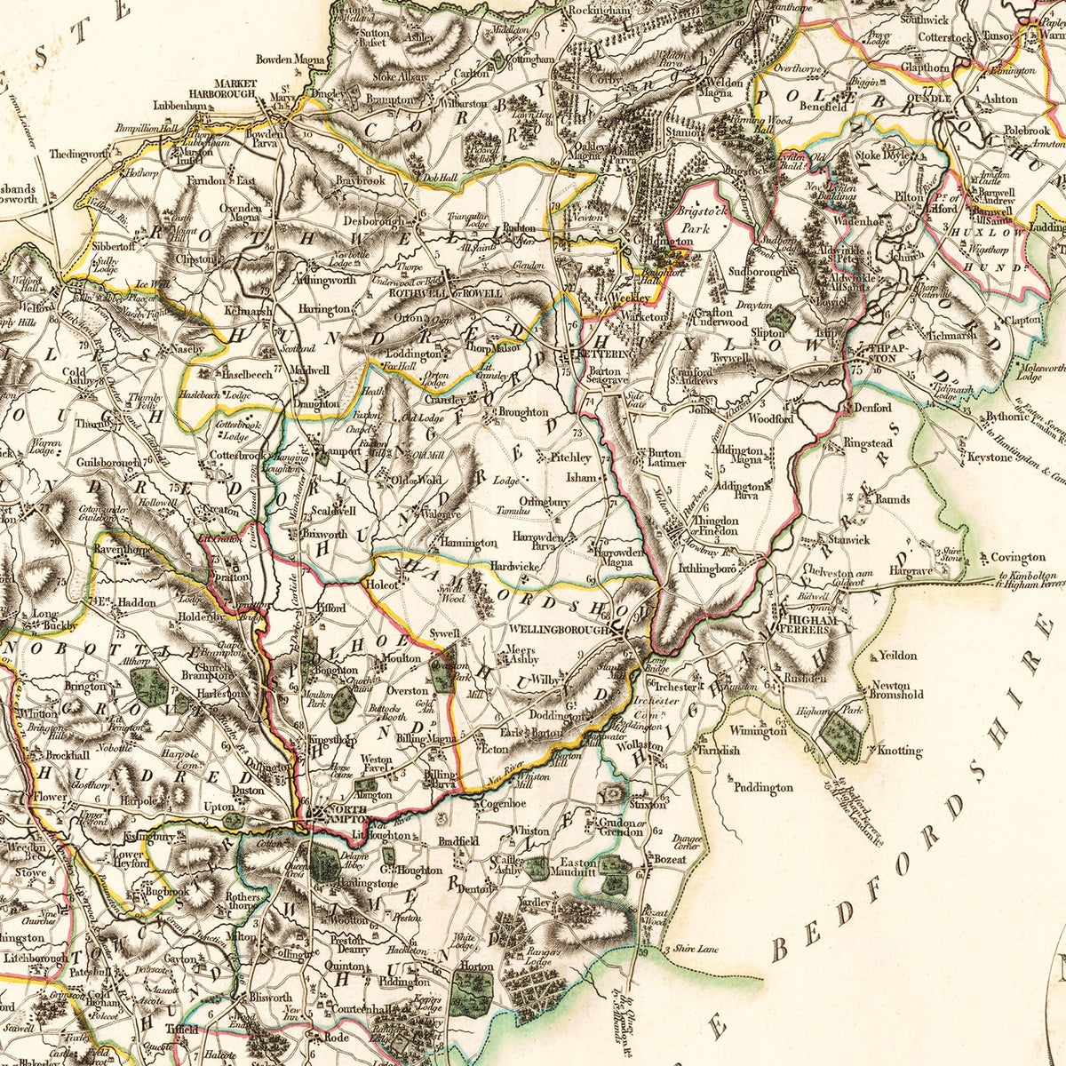 Restored historic details from the 1801 region map of County