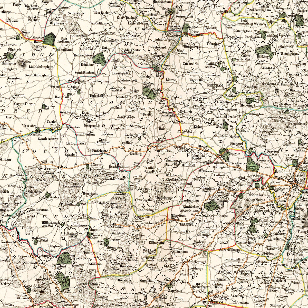 Restored historic details from the 1807 region map of County