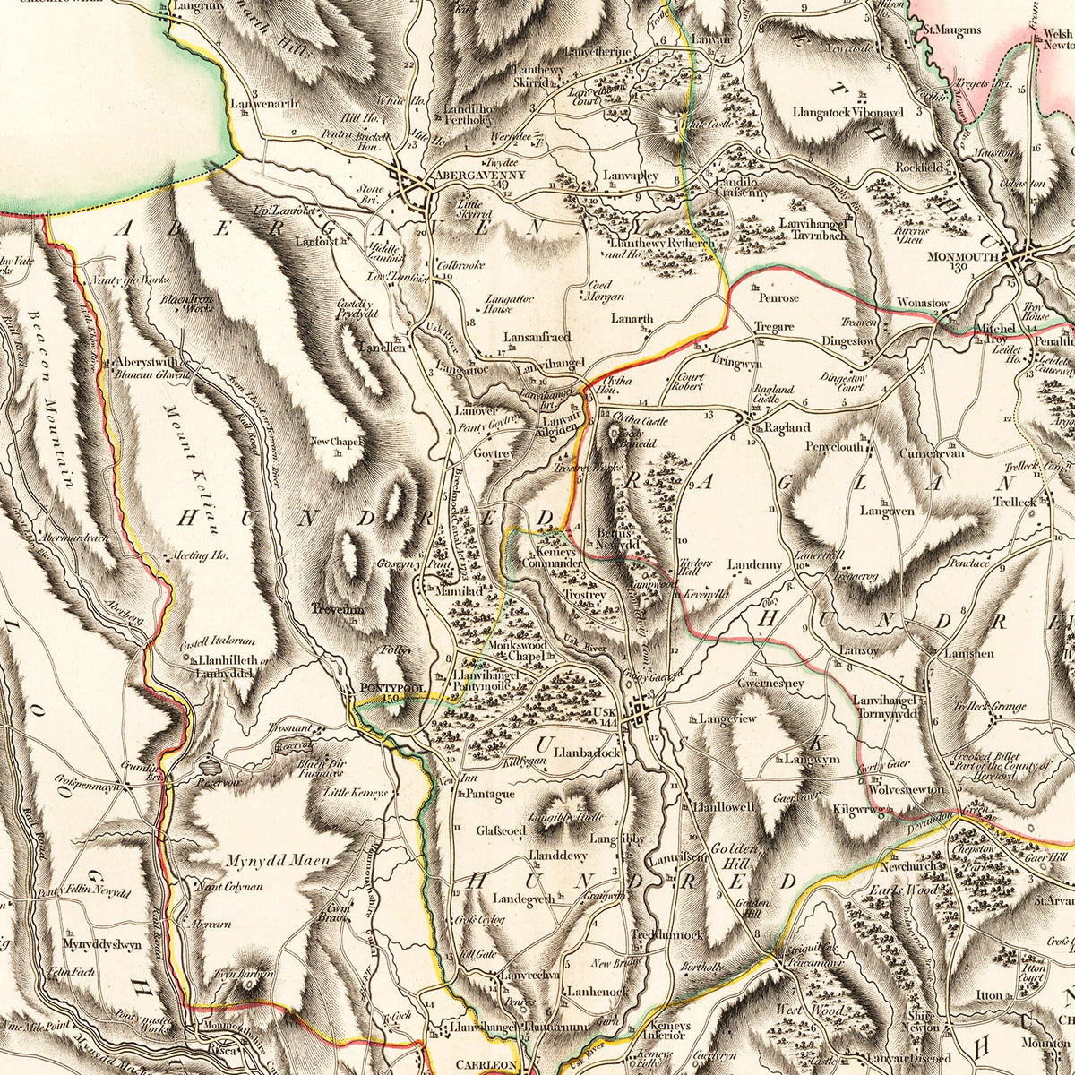 Restored historic details from the 1809 region map of County