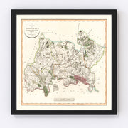 Middlesex County England Vintage Map 1801