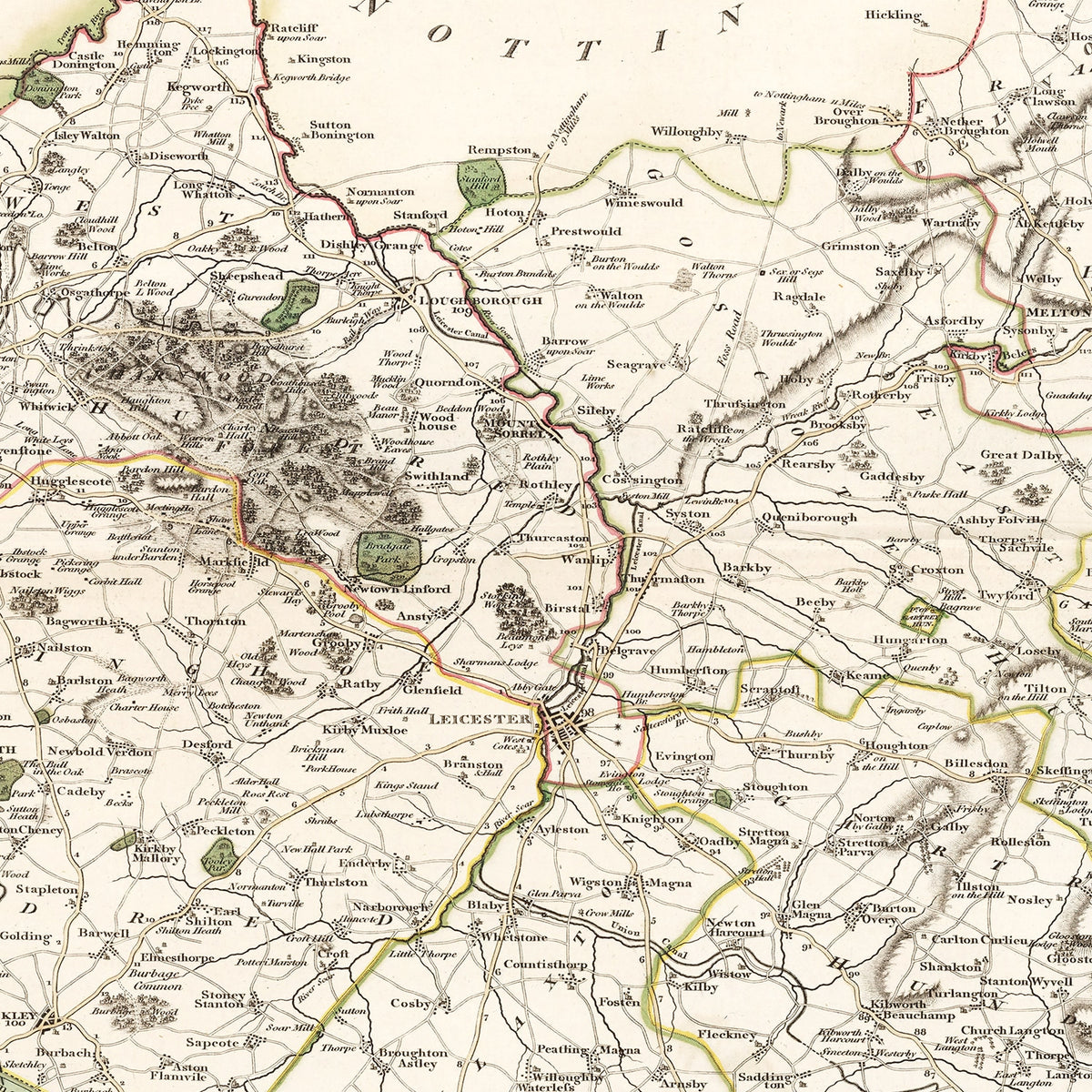 Restored historic details from the 1806 region map of County