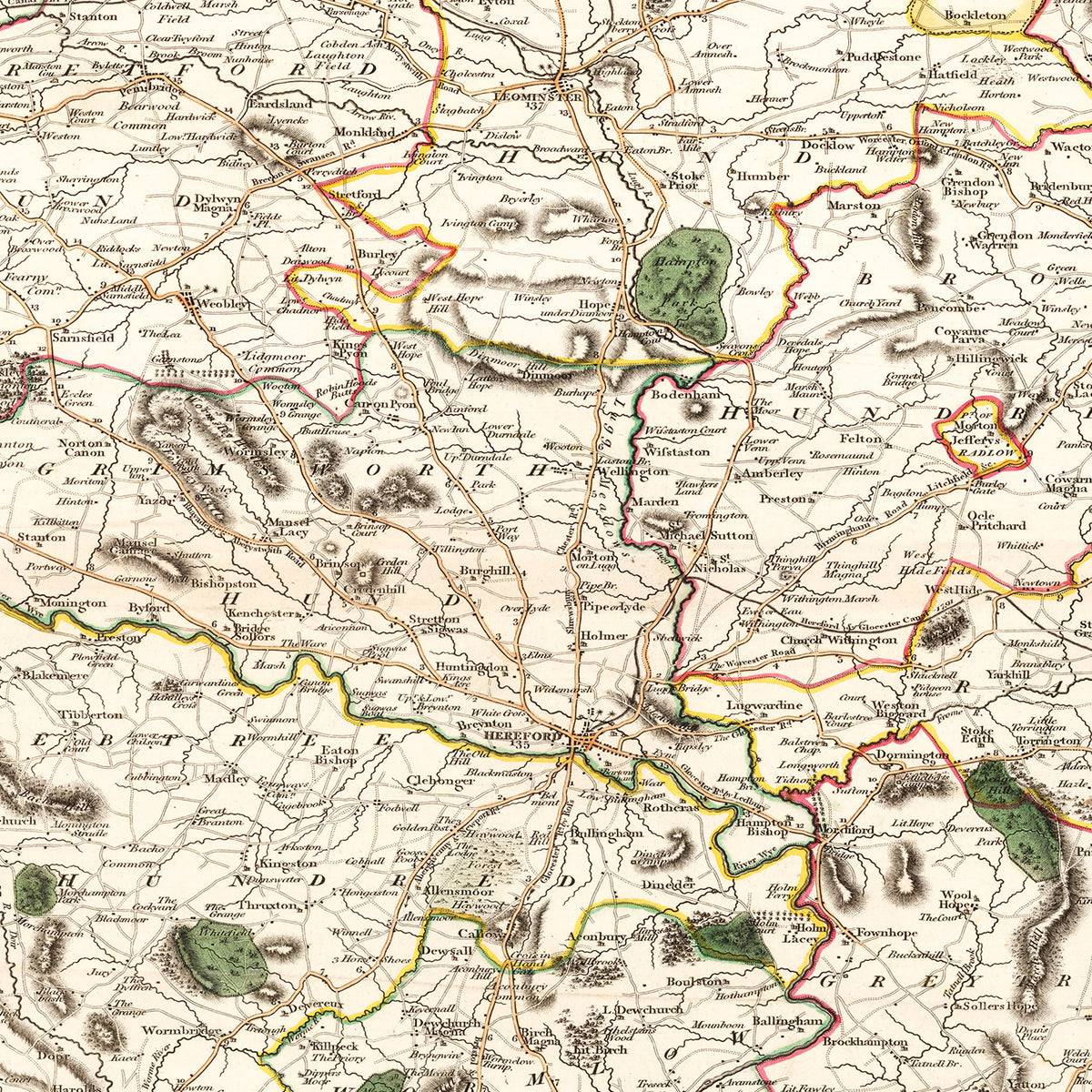 Restored historic details from the 1801 region map of County