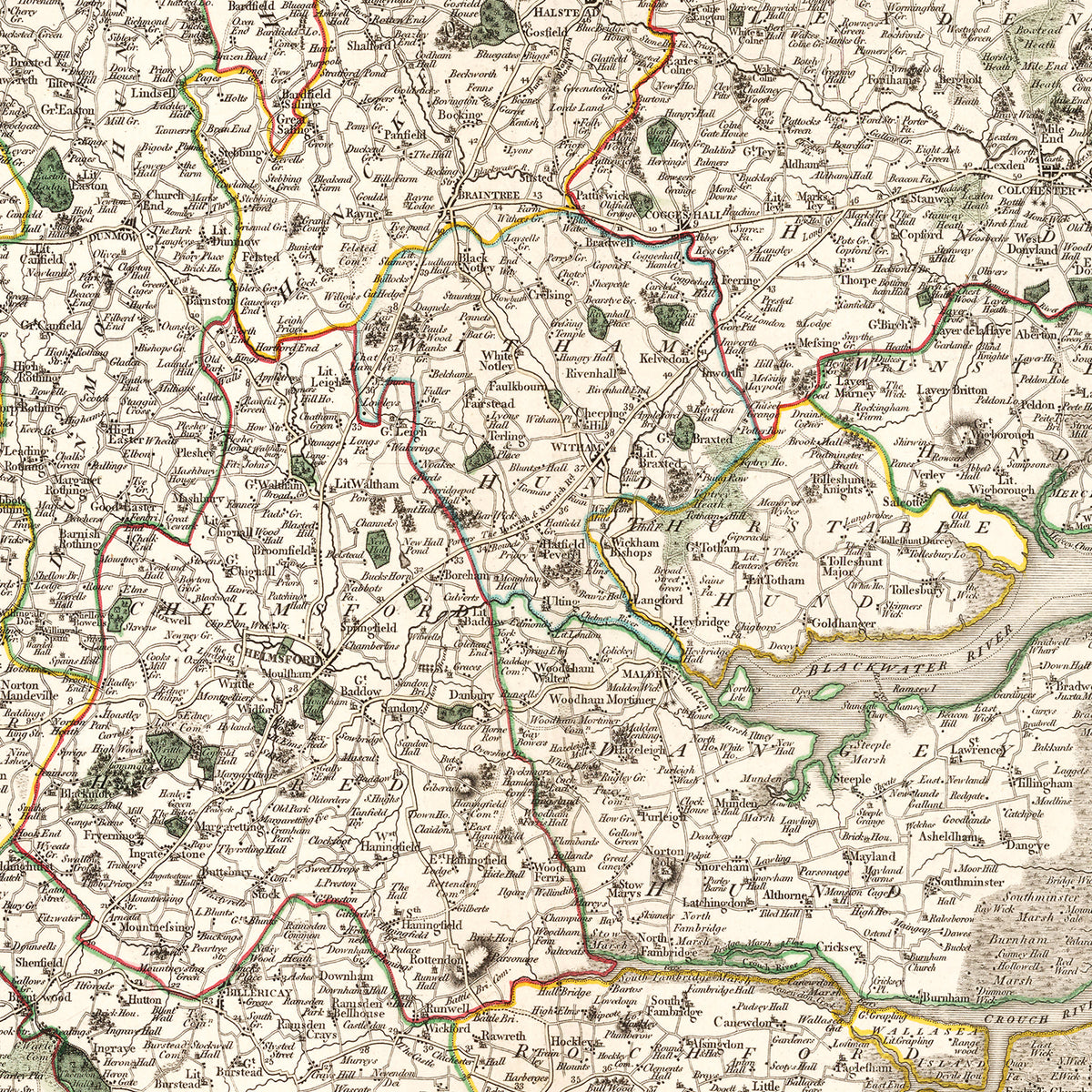 Restored historic details from the 1801 region map of County