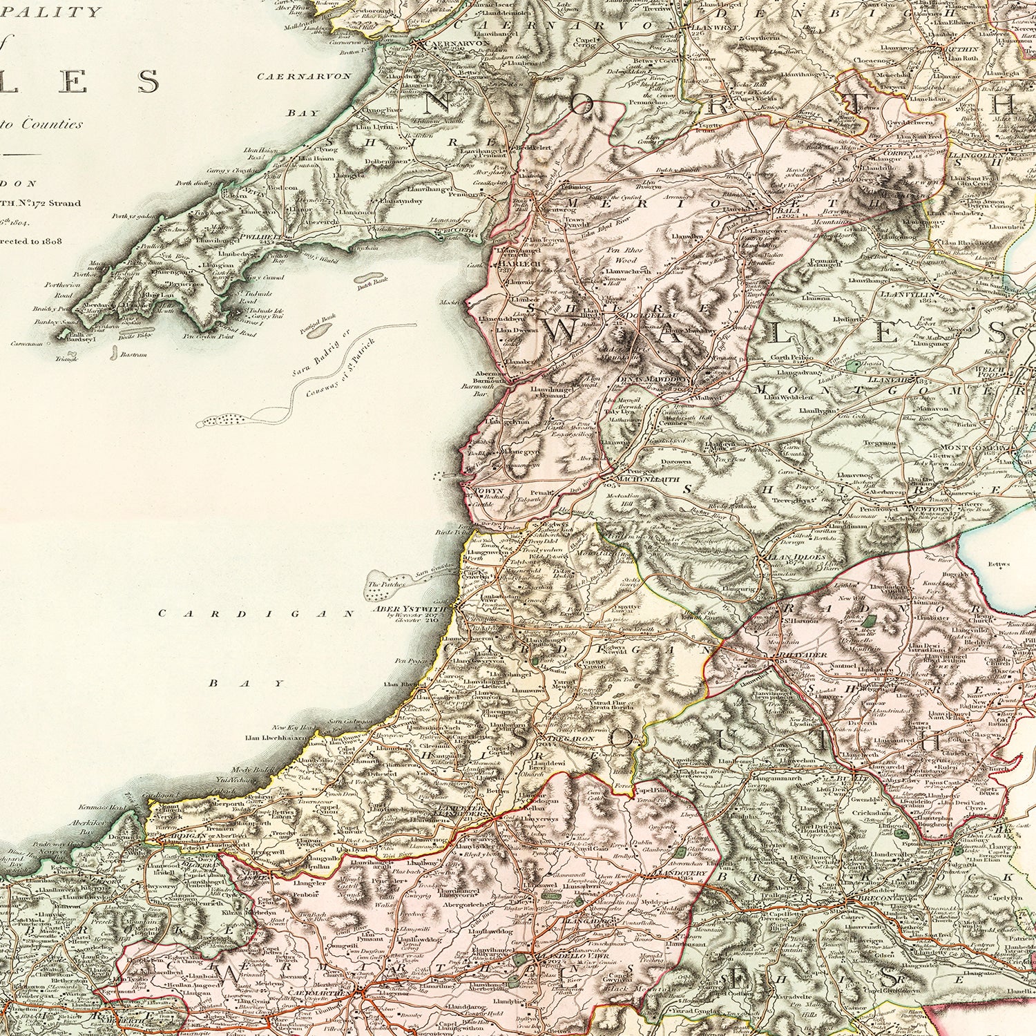 Restored historic details from the 1809 country map of County