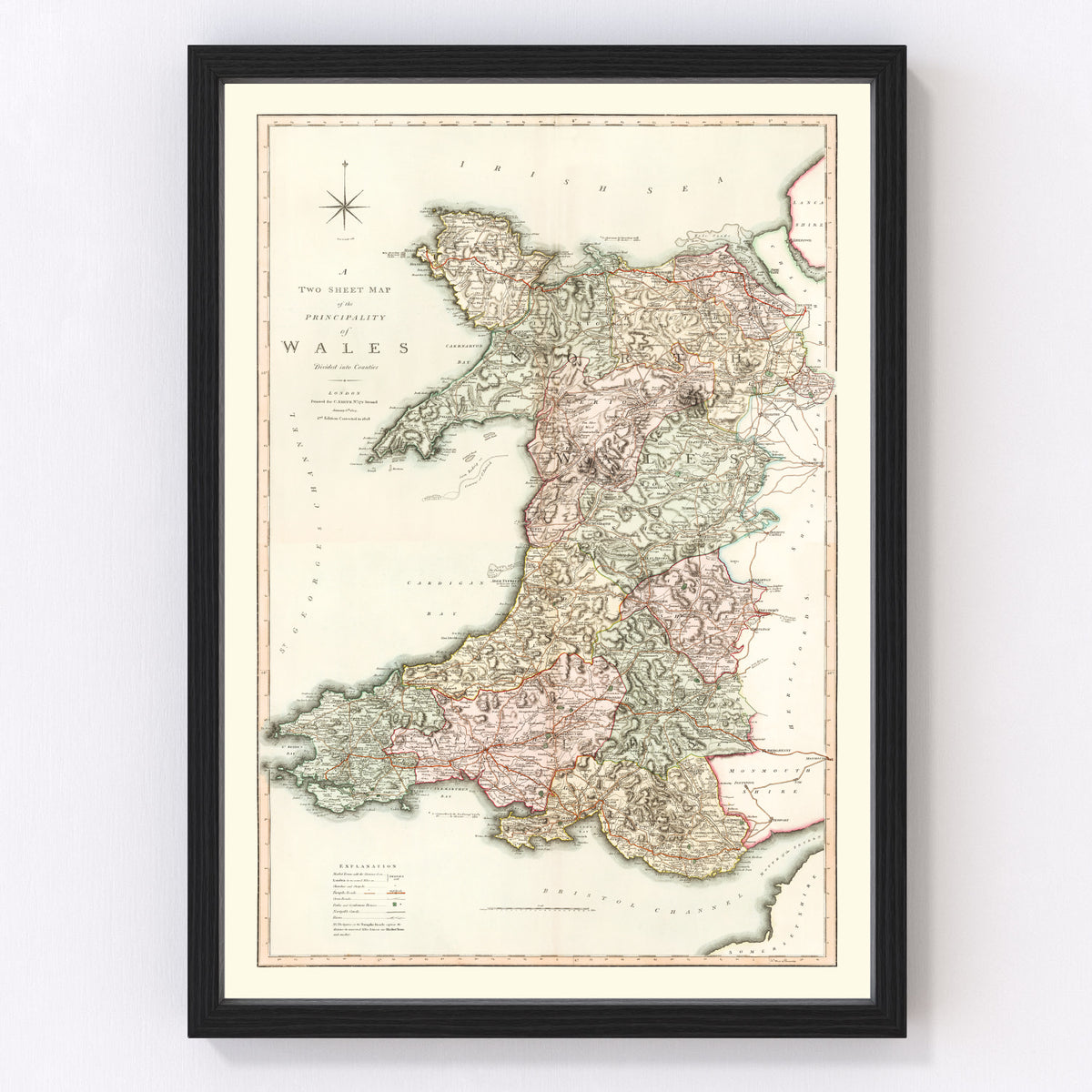 Wales Vintage Map 1809
