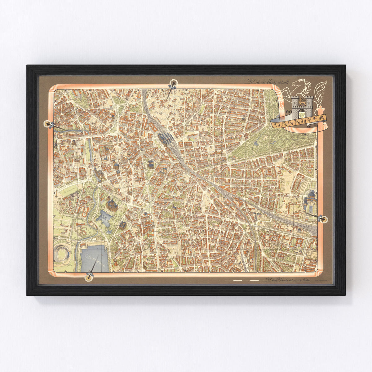 Hanover Vintage Map 1955