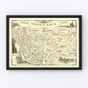 Montana Vintage Map 1937