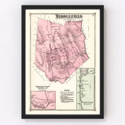 Middlefield Vintage Map 1873