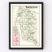 Worthington Vintage Map 1873