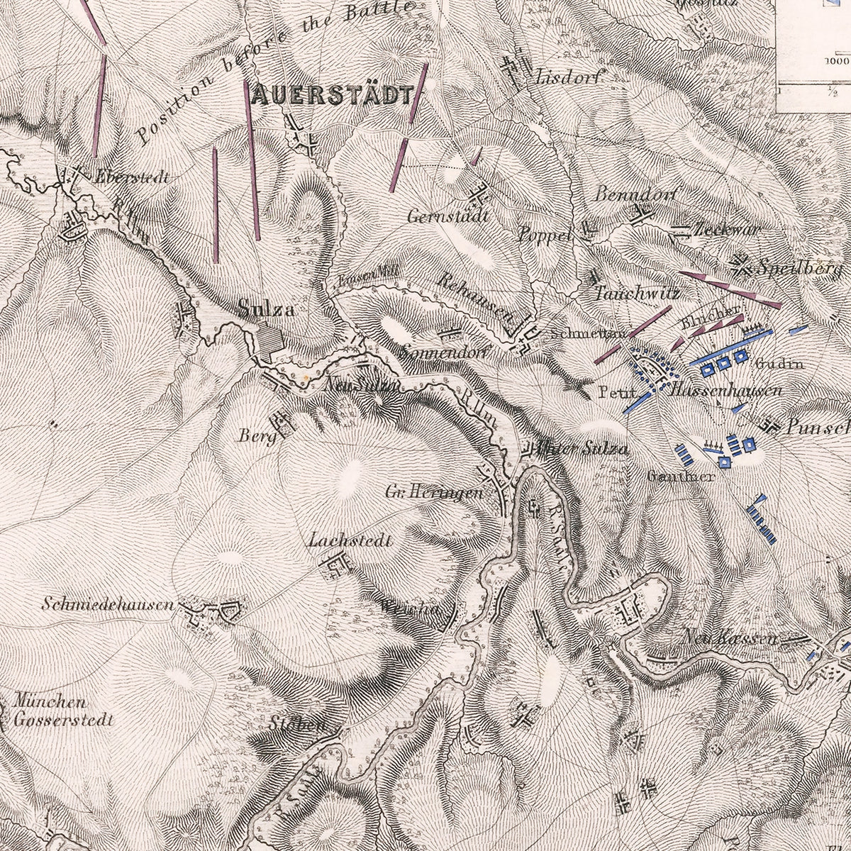 Restored historic details from the 1806 city map of Auerstadt