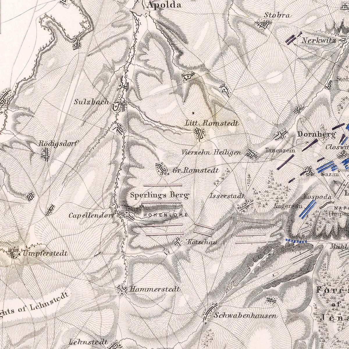 Restored historic details from the 1806 city map of Jena