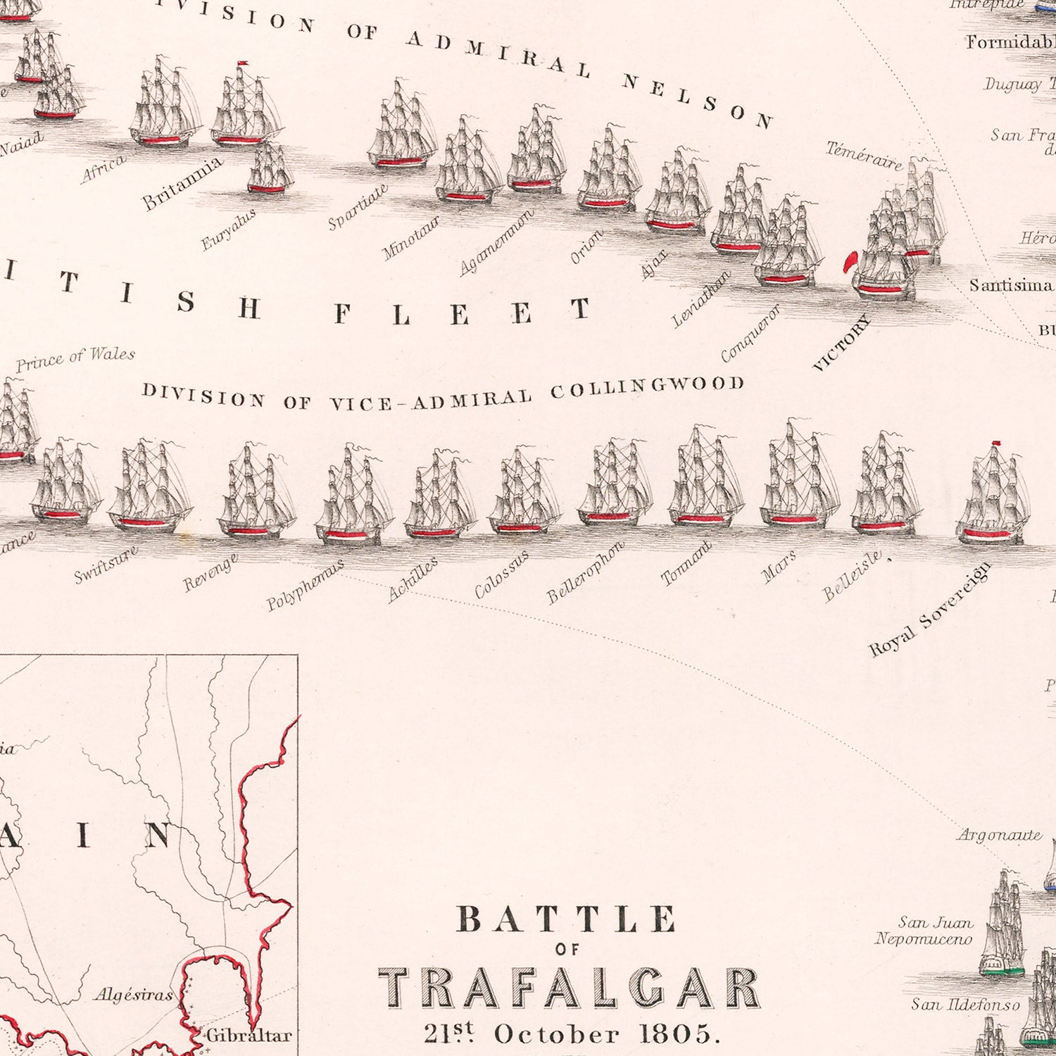 Restored historic details from the 1805 country map of County