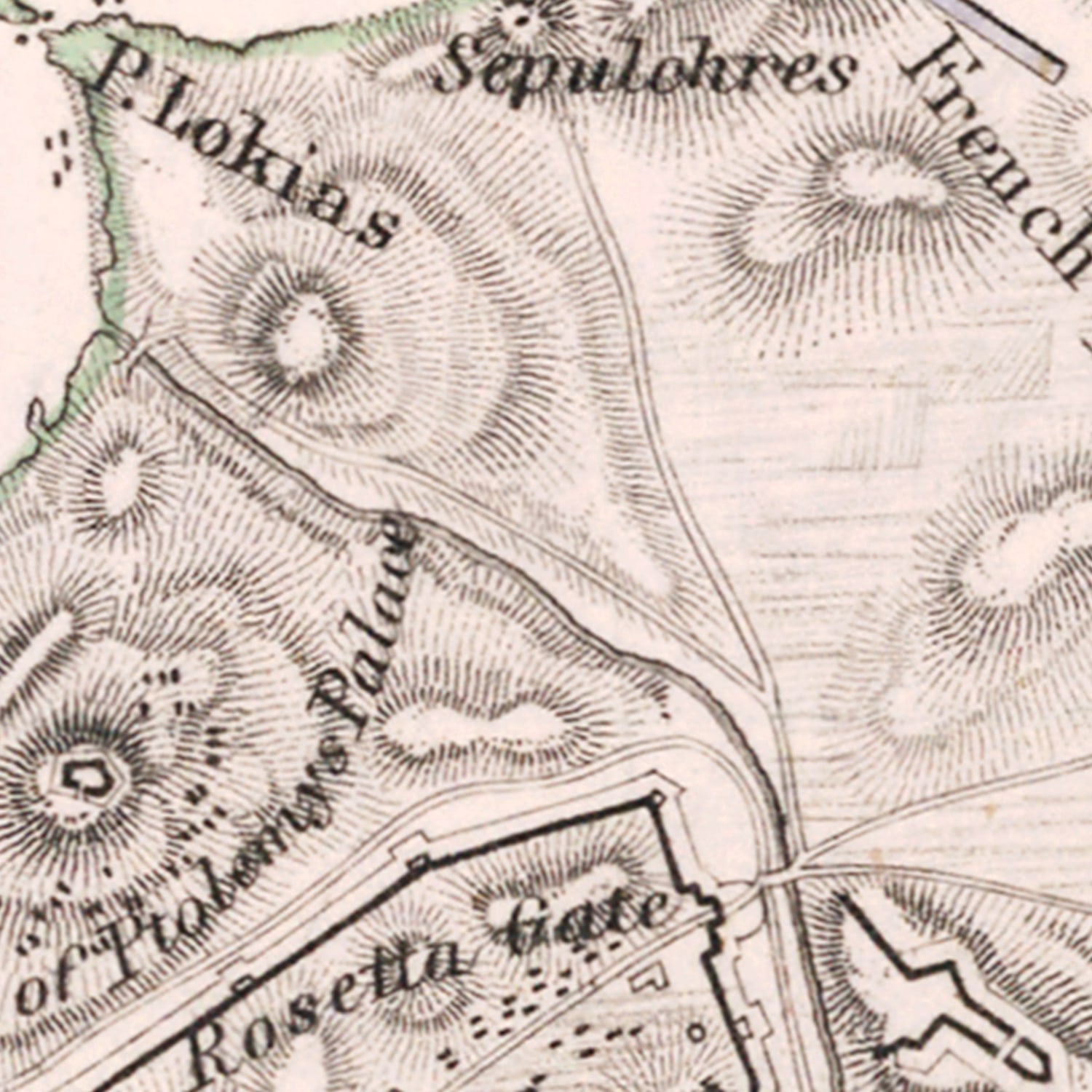 Restored historic details from the 1801 city map of Alexandria