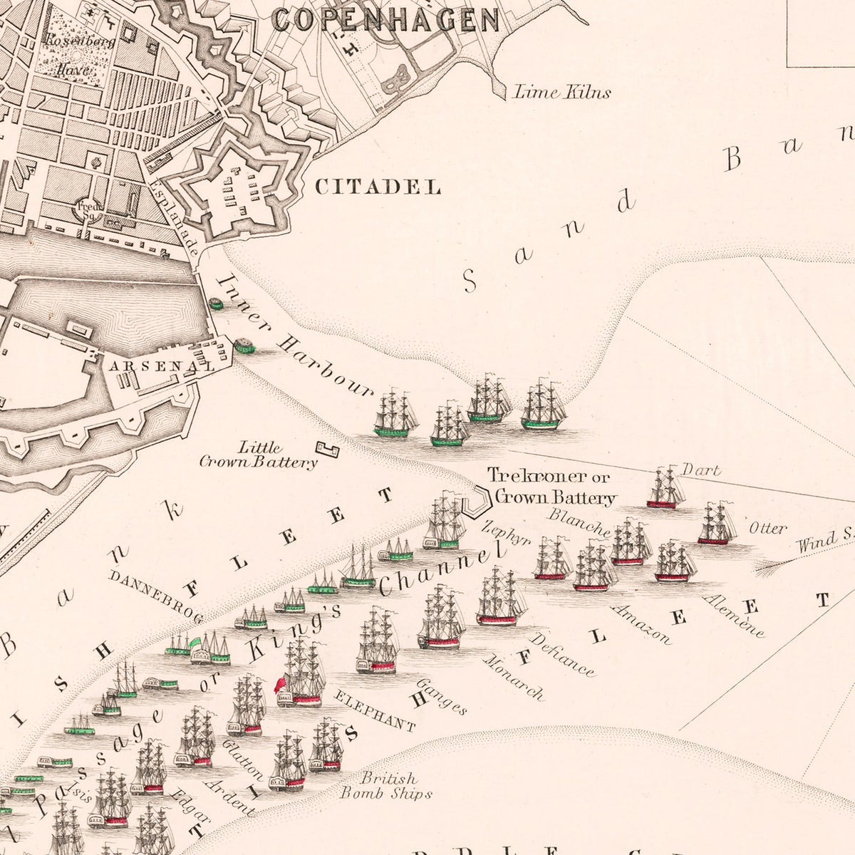 Vintage Copenhagen Denmark Maps