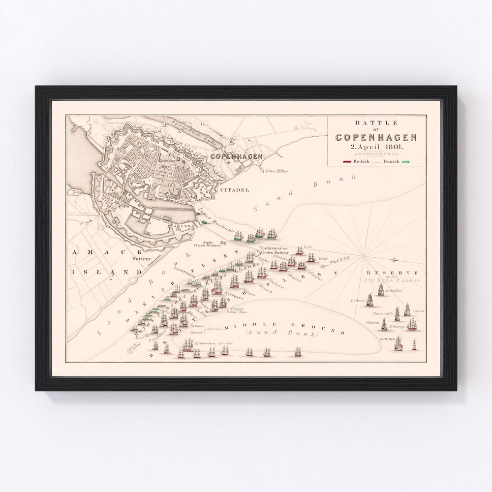 Denmark Vintage Map 1801