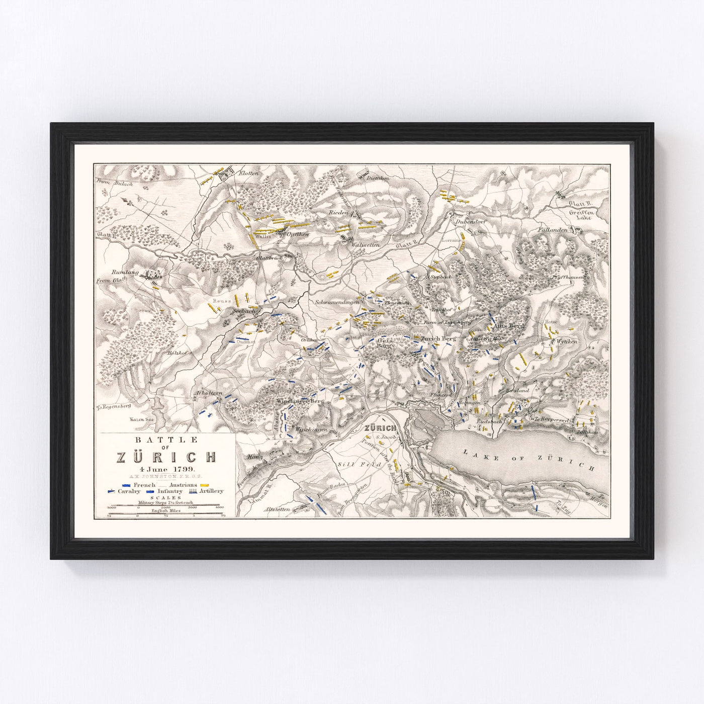 Switzerland Vintage Map 1799