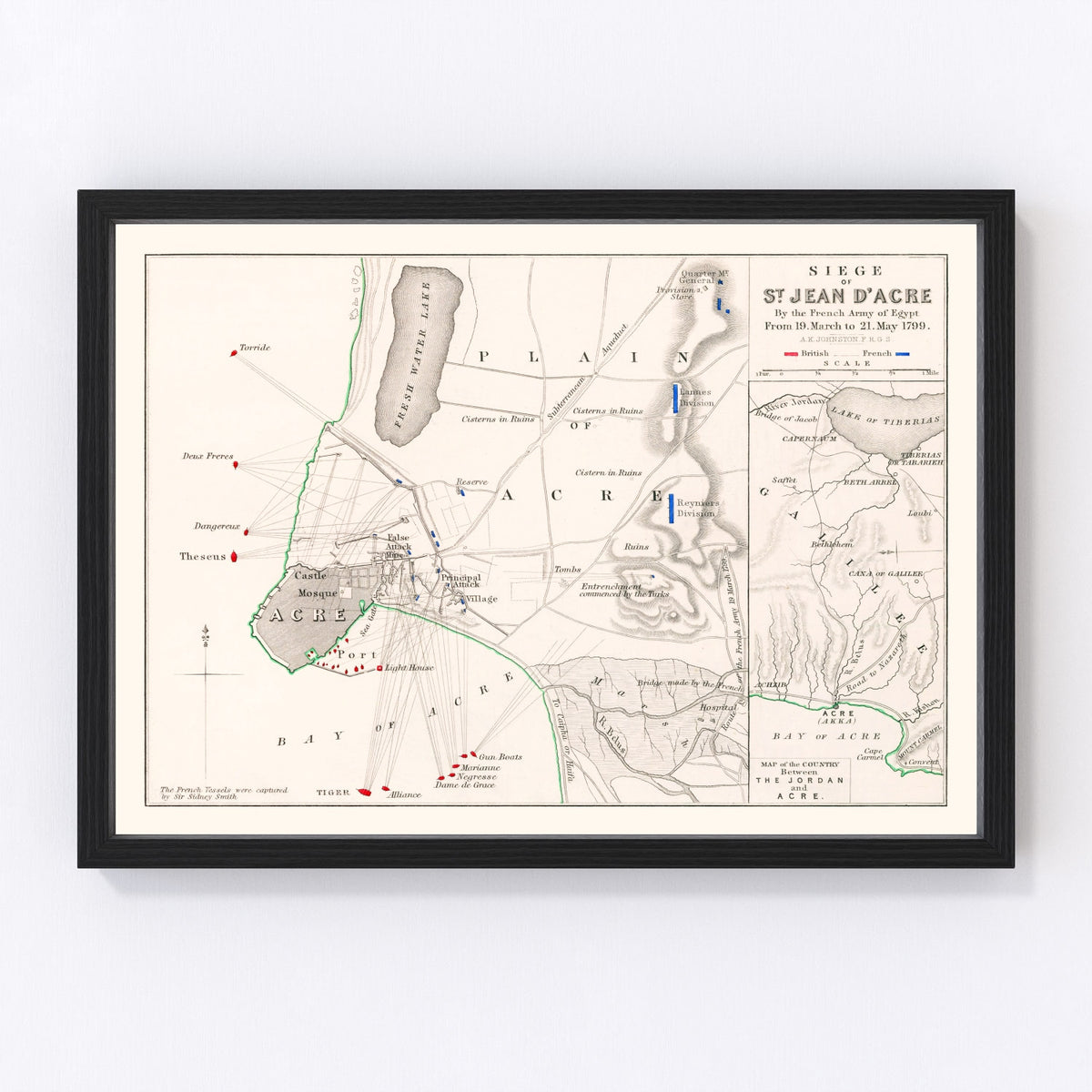 Israel Vintage Map 1799